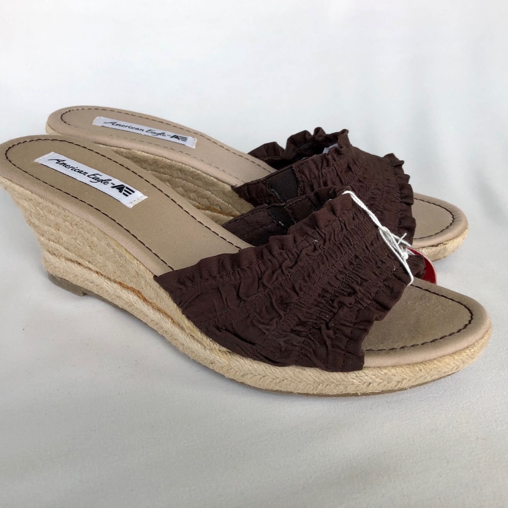NWT America Eagle - Stretchy Slip On Wedge Sandals